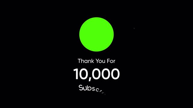 10 thousand subscribers count youtube channel celebration with confetti