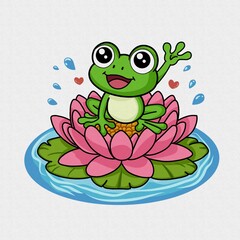 green frog on a leaf