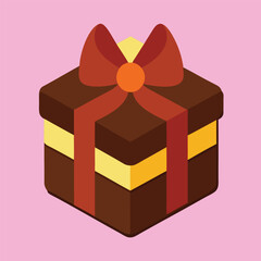 chocolate gift box vector illustration