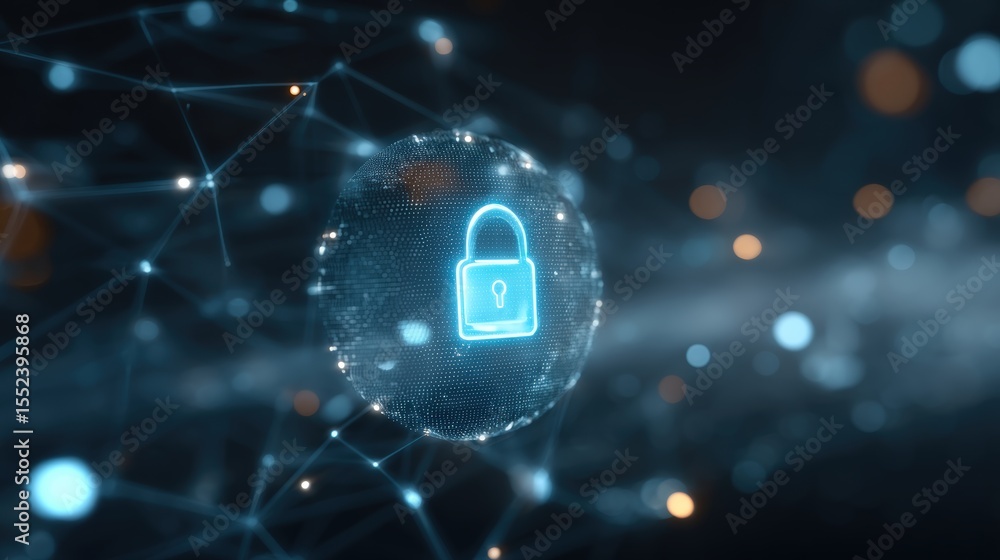 Aufkleber securing digital innovation cybersecurity measures for data protection in a virtual environment