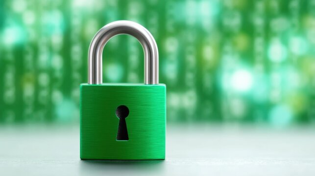 Secure lock mechanism digital security image focus technology environment close-up view concept of protection