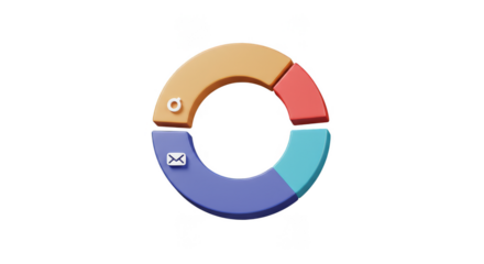 3d Illustration Of Circular Diagram With Icons Showing Process Progress