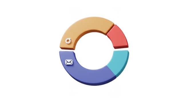 3d Illustration Of Circular Diagram With Icons Showing Process Progress - Powered by Adobe