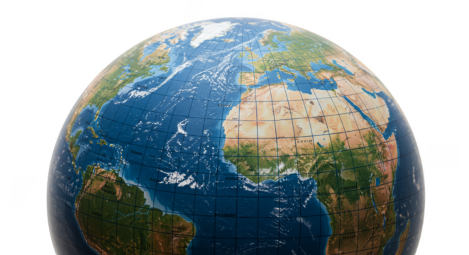 3D Planet Earth Globe Map Detailed International Geographical Illustration - Powered by Adobe