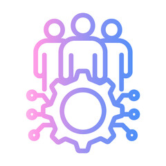 technical Line Gradient Icon