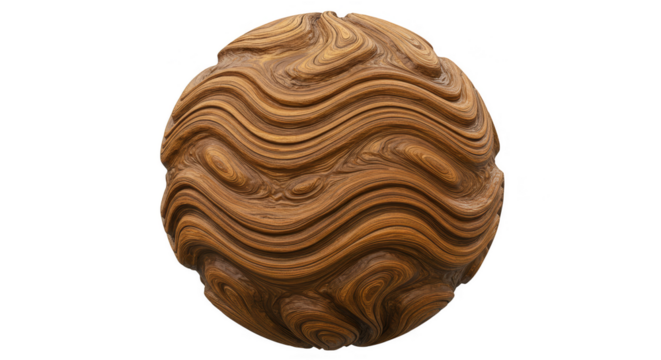 3d Sphere With Waves Abstract Isolated Background Texture Pattern In Brown
