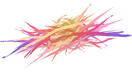 Abstract Transparent Background with Colorful Lines Artistic Illustration