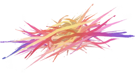 Abstract Transparent Background with Colorful Lines Artistic Illustration