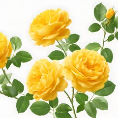 bright yellow rose, generation AI 