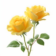bright yellow rose, generation AI 
