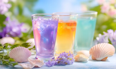 Mermaid themed tea party, generation AI 