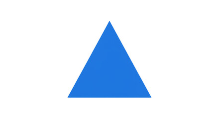Blue Triangle Illustration Isolated Geometric Shape On Black Background