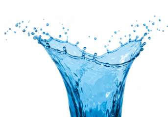Abstract Water Splash Transparent Background With Motion and Aqua Liquid