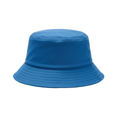 Blue Bucket Hat Fashionable Headwear Isolated Transparent Background