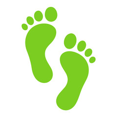 footprint on green grass