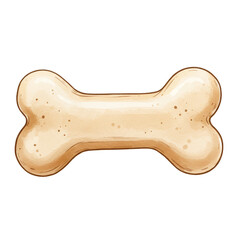 Fototapeta premium Dog Bone Illustration Beige Bone Treat Cartoon Pet Element