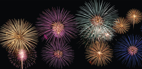 Colorful fireworks background