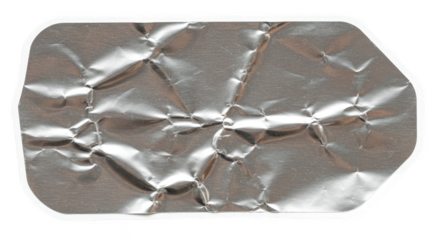 Crumpled Silver Foil Texture Detailed Metal Abstract Background