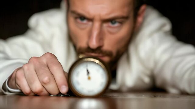 Expert Examining Authentic Timepiece with Intense Focus and Precision for Ultimate Quality Assurance