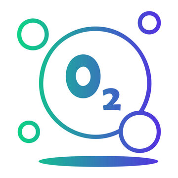 molecular Line Gradient Icon