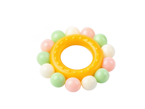 Teething ring png baby teething toy ring png infant soothing teether toy png soft teething ring for babies png baby oral comfort toy png transparent background image