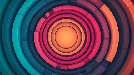 Abstract Circular Patterns in Vibrant Colors and Gradients