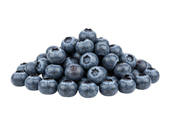 Heap of Blueberries Fresh and Healthy Isolated on Transparent Background