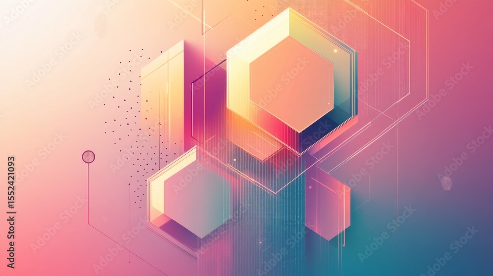 Poster abstract geometric concepts create stunning hexagonal visuals for modern environments