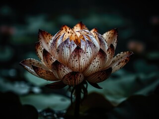 Dying Lotus, Blurred Background, Water Lily Design