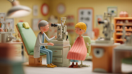 Vision Check-up at the Eye Doctor