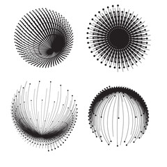 vector illustration of a spiral particle 
