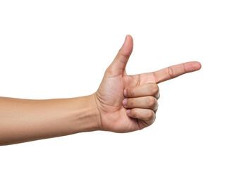 Illustration of Hand Gun Finger Pointing Showing Direction Isolated
