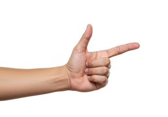 Illustration of Hand Gun Finger Pointing Showing Direction Isolated