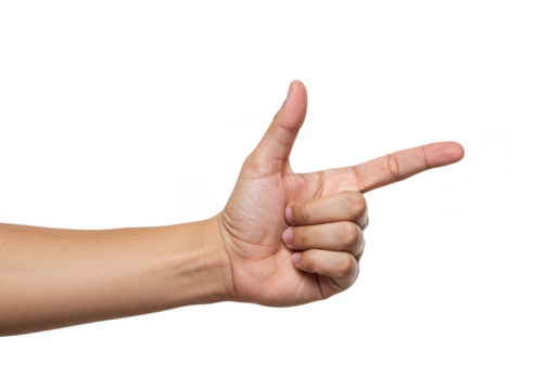 Illustration of Hand Gun Finger Pointing Showing Direction Isolated