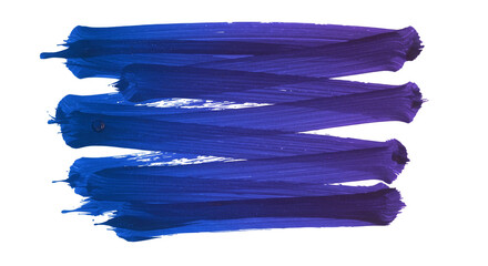 Illustration of Brush Stroke with Blue Paint Watercolor Texture Art
