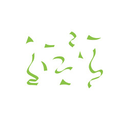 green confetti party illustration