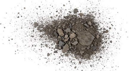 Illustration of Soil Dirt Textured Ground Earth Material on Transparent