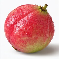 Fresh and Juicy Red Apple with Glossy Skin on White Background for Healthy Food Concept and Nutritional Benefits