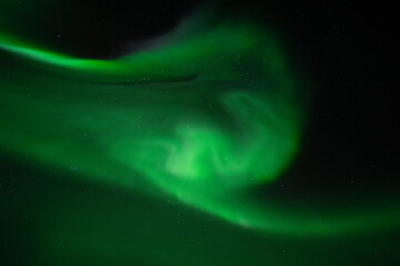 Aurora borealis Northern Lights fully covered the sky. Lapland amazing scenery