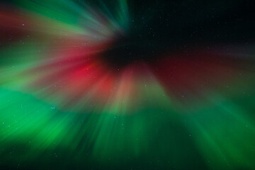 Aurora borealis Northern Lights fully covered the sky. Lapland amazing scenery