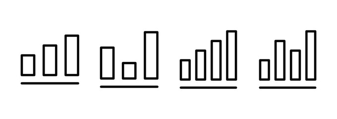 Obraz premium Growing graph icon logo design. Chart sign and symbol. diagram icon