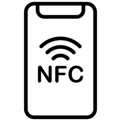 nfc payments line icon