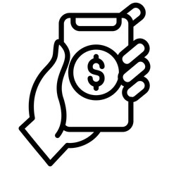 mobile payment sdks line icon
