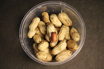 Illustration of peanuts in Asia. Nutritious food from peanuts