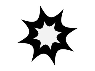 爆発のマーク（衝撃のアイコン）