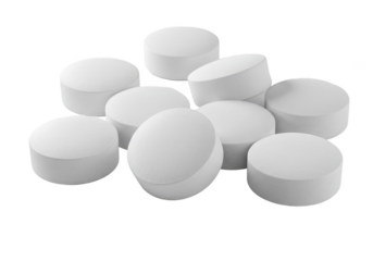 Isolated Background White Pills Medicine Tablets Antibiotic on Transparent