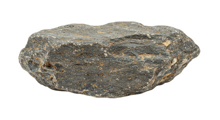 Isolated Black Rock Stone Geology Mineral Detailed Background