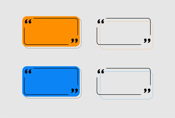 Collection of cute blank dialogue boxes modern text box unique text banner
