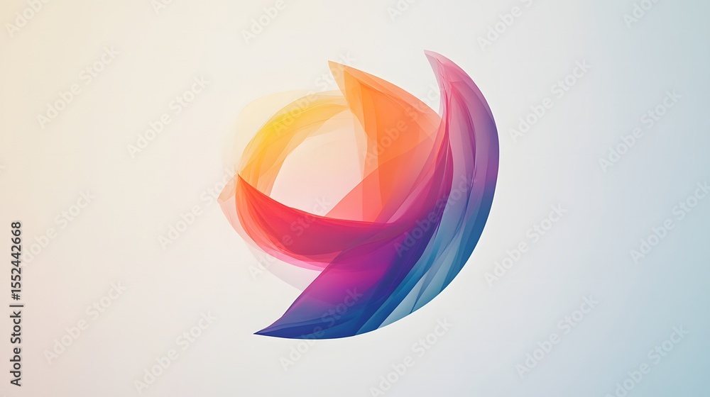 Aufkleber modern abstract company featuring a colorful design with dynamic elements and a sleek artistic style