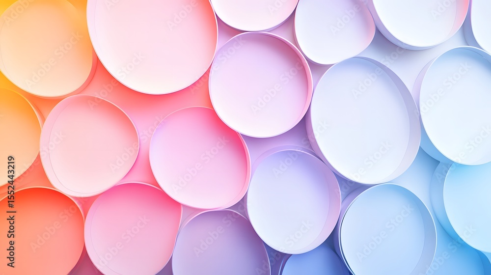 Poster vibrant colorful background with overlapping circles forming an abstract design that evokes creativi